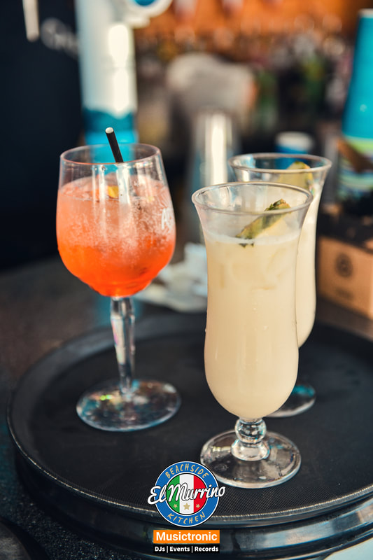 Cocktails at El Murrino Beachside Kitchen & Bar, Bournemouth Beach UK